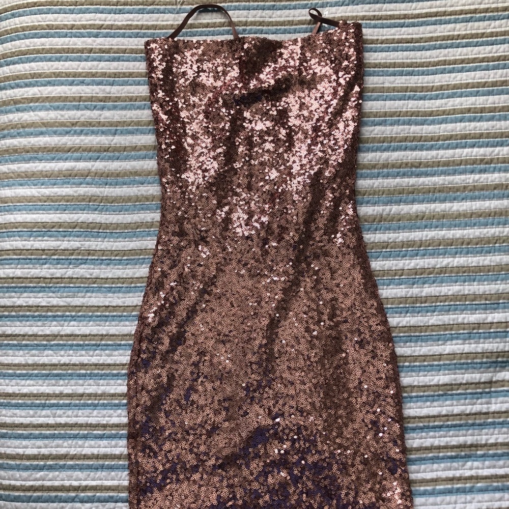 Rose gold Sequin Dress